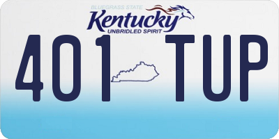 KY license plate 401TUP