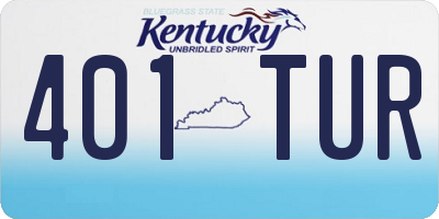 KY license plate 401TUR