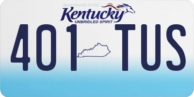 KY license plate 401TUS