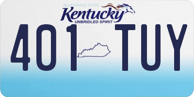 KY license plate 401TUY