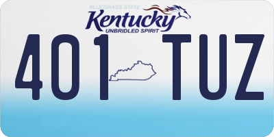 KY license plate 401TUZ