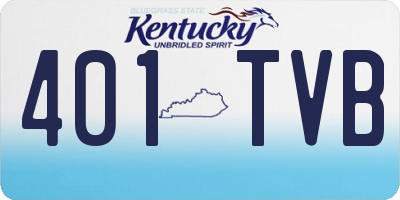 KY license plate 401TVB