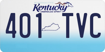 KY license plate 401TVC