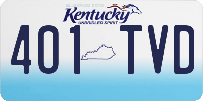 KY license plate 401TVD