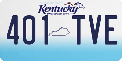 KY license plate 401TVE