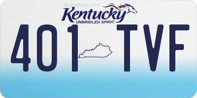 KY license plate 401TVF