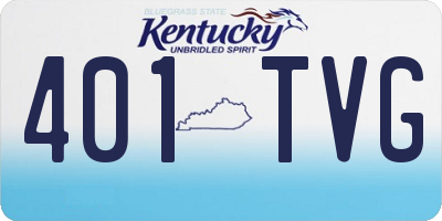 KY license plate 401TVG