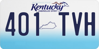 KY license plate 401TVH