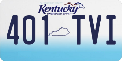 KY license plate 401TVI