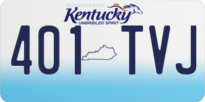 KY license plate 401TVJ