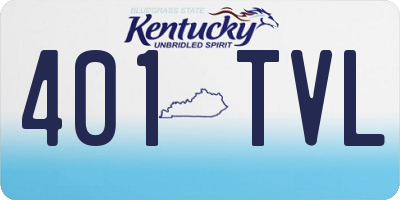 KY license plate 401TVL