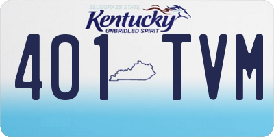 KY license plate 401TVM