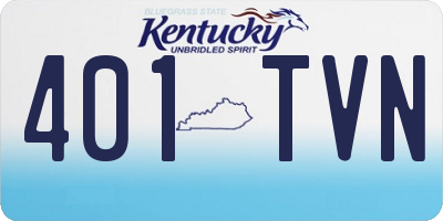 KY license plate 401TVN