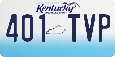 KY license plate 401TVP