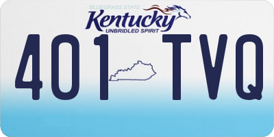 KY license plate 401TVQ