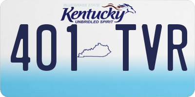 KY license plate 401TVR