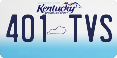 KY license plate 401TVS
