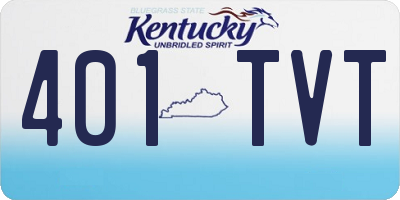 KY license plate 401TVT