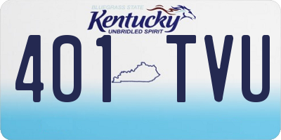 KY license plate 401TVU