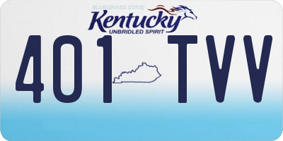 KY license plate 401TVV