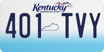 KY license plate 401TVY