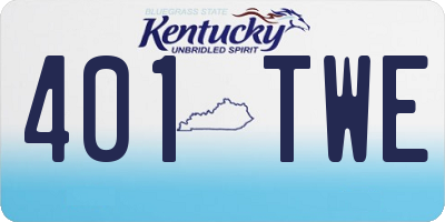 KY license plate 401TWE