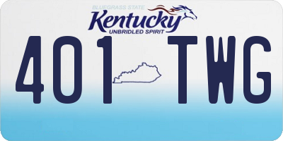 KY license plate 401TWG