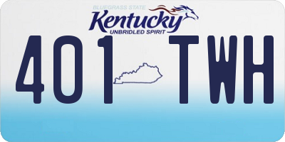 KY license plate 401TWH