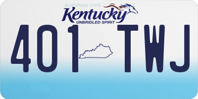 KY license plate 401TWJ