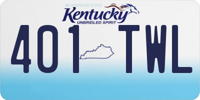 KY license plate 401TWL