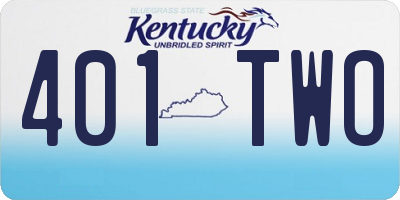 KY license plate 401TWO