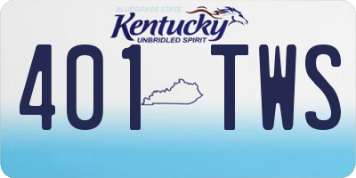 KY license plate 401TWS