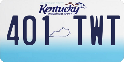 KY license plate 401TWT