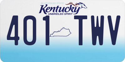 KY license plate 401TWV