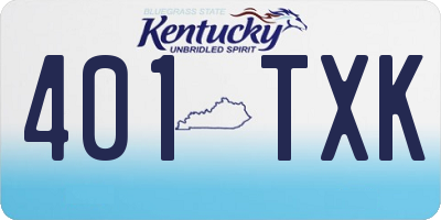 KY license plate 401TXK