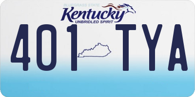 KY license plate 401TYA