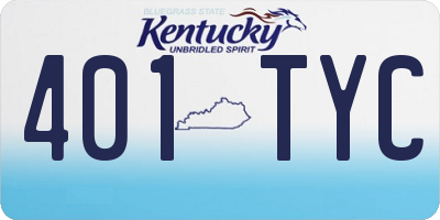 KY license plate 401TYC
