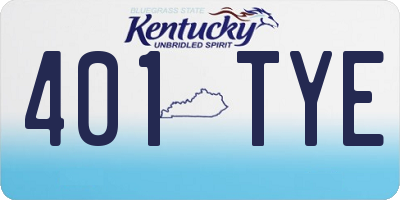 KY license plate 401TYE