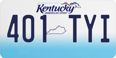 KY license plate 401TYI