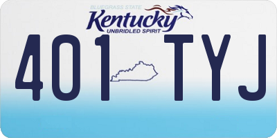 KY license plate 401TYJ