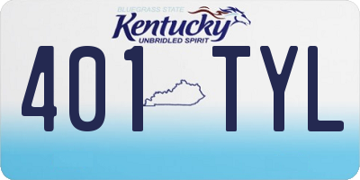KY license plate 401TYL