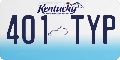 KY license plate 401TYP