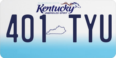 KY license plate 401TYU
