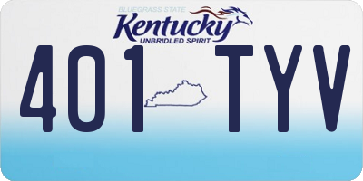 KY license plate 401TYV