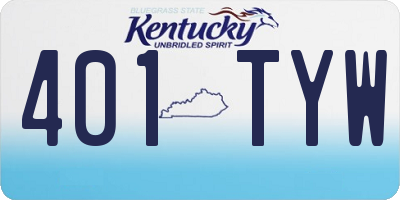 KY license plate 401TYW