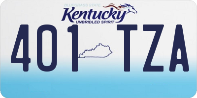 KY license plate 401TZA