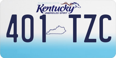KY license plate 401TZC