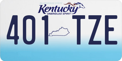 KY license plate 401TZE