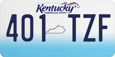 KY license plate 401TZF