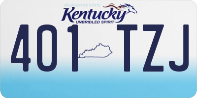 KY license plate 401TZJ